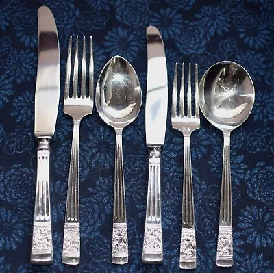 Rodd BERKELEY - 6 Piece One Person PLACE SETTING - Silver Plate Vintage Cutlery • $26.99