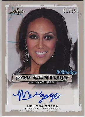 2014 Leaf Pop Century Auto: Melissa Gorga #1/25 Autograph  Real Housewives  1/1 • $25.65