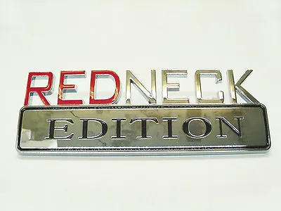 $28.59 • Buy Fits Dodge Chrome Emblem REDNECK EDITION Decal Logo Badge Trunk Bumper Fender