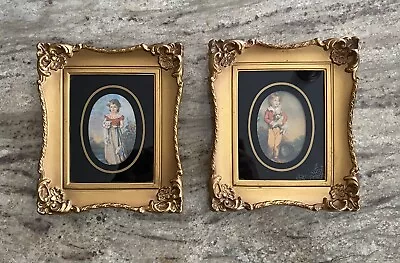 Vintage Master Simpson And Chums Mid-Century Prints In Ornate Gold Frames • $29