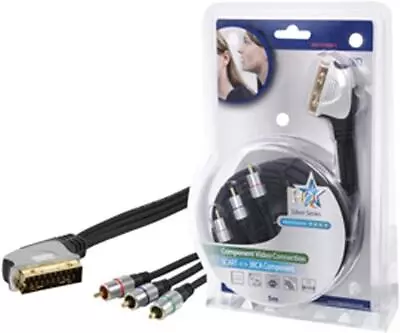 £10.92 • Buy 5m SCART CABLE To RGB RED GREEN BLUE 3 X TRIPLE RCA PHONO TV COMPONENT LEAD