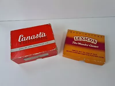 2x Vintage Waddington's Card Games - Canasta & Lexicon • £10