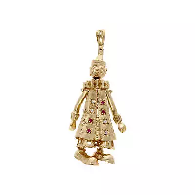 Pre-Owned 9ct Yellow Gold Gemstone Set Clown Pendant  9ct Gold Unisex • £605