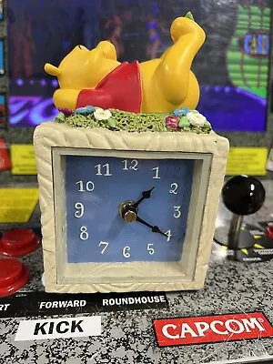 Pooh 100 Acre Collection Meadow Clock Sculpted Resin Figurine Michel & Co. USED • $33.15