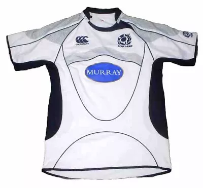 Scotland  Rugby Shirt 2007 Away Canterbury Size Medium • £12