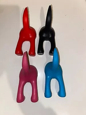 Ikea Bastis Dog Tail Hooks X 4 Coat Hooks Towel Hooks Colourful Amusing • £14.99