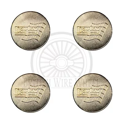 Dayton All Gold Metal Wire Wheel Chip Emblems Size 2.25  Set Of 4 • $115.19