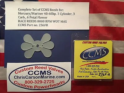 CCMS Mercury/Mariner Racing Outboard Reed 40-60hp 3 Cyl. 3 Carb. 6 Petal PN236FR • $60