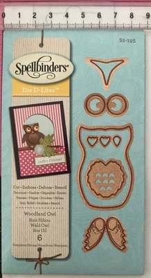 $9.38 • Buy Spellbinders Die D-Lites ‘Woodland Owl’ 6 Dies S2-195 SizzixCuttlebug Compatible