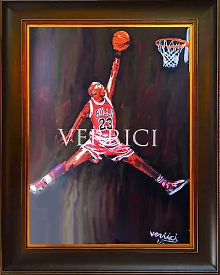 Michael Jordan 24x36 Original Art Painting  HUGE Piece Chicago Basketball • $399.99