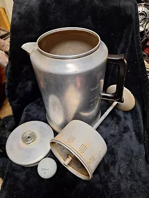 Vintage Aluminum 20 Cup Percolator Coffee Pot Camping Made In USA • $26