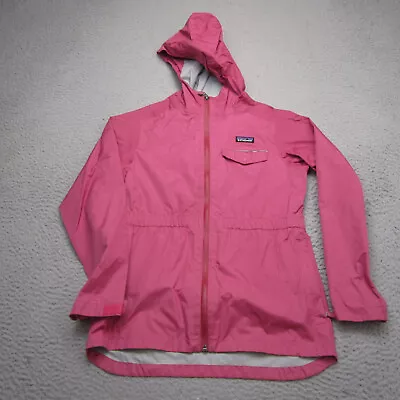 Patagonia Torrentshell Jacket Girls Extra Large 14 Pink Hooded H2No Rain • $47.99