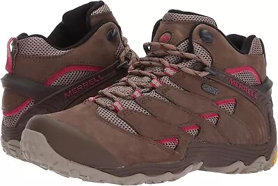 MERRELL Chameleon 7 Mid WP Womens 10.5 Trail Hiking/Backpacking Boots Stone NEW • $99.99