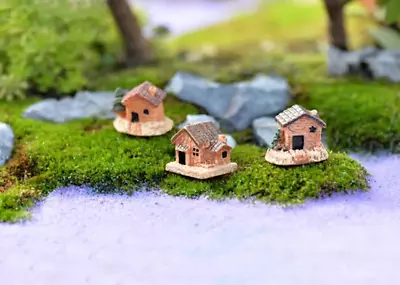 Mini Dollhouse Stone House Resin Decorations For Home And Garden Diy Miniature I • $10.28