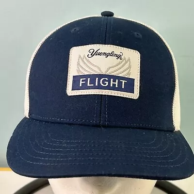 Yuengling Flight Beer Promo Hat Snapback Mesh Baseball Cap OSFM Navy Blue White • $10.99