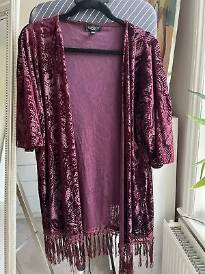 £5 • Buy Topshop Patterned Velvet Kimono Size Uk8/10