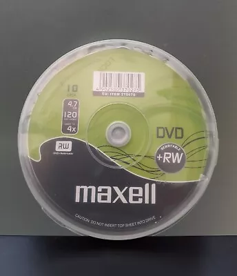 Maxell DVD+RW 10 Pack 4.7 GB 120 Min Video • £15