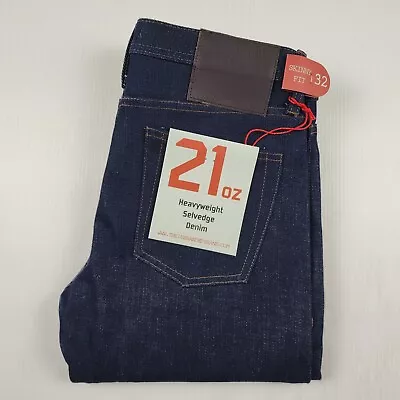 The Unbranded Brand Jeans Mens Size 32 Blue Skinny 21oz Selvedge Denim UB121 NEW • $110