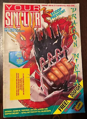 YOUR SINCLAIR Magazine Issue 37 January 1989 Sinclair ZX Spectrum • $16