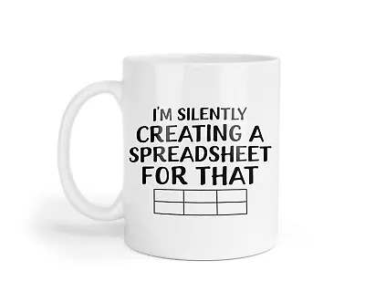 Funny Accountant Mug Creating A Spreadsheet Office IT Analyst Joke Mug Coaster • £3.95