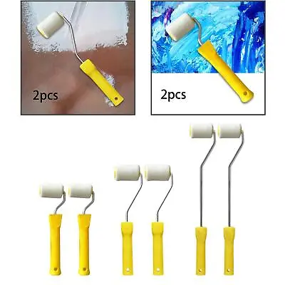 2x Mini Paint Roller Small Paint Roller For Arts And Crafts Home Decoration • £8.57