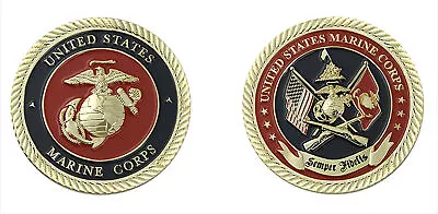 US Marine Corps (USMC) Eagle Globe And Anchor Challenge Coin 1.75  CC-1733 • $17