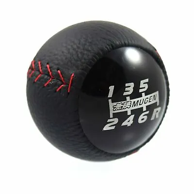 JDM Mugen Leather Shift Knob 6 Speed For HONDA CRZ Type R Civic FA5 FG2 SI Black • $18