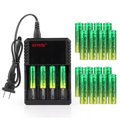 Skywolfeye 14500 Battery 1200mAh Li-ion 3.7V Rechargeable Batteries Cell Lot • $7.81