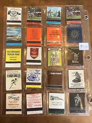 Lot Of 20 Mixed Vintage British Colombia BC Empty Matchbook Covers  #110 • $7.28