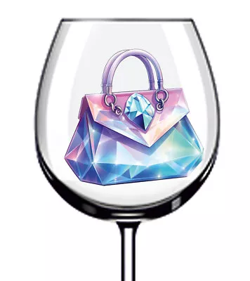 12x Hologram Diamond Of Queen Bag Tumbler Wine Glass Vinyl Sticker Decals L549 • £3.99