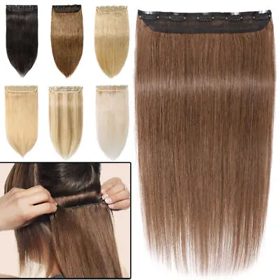 Thick One Piece Clip In Real Human Remy Hair Extensions 3/4 Full Head Highlight • $85.63