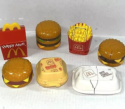 McDonalds Robot Food Changeables Transformers Happy Meal Toys Lot Of 7 • $29.99