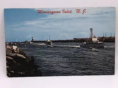 Postcard Manasquan Inlet New Jersey Point Pleasant Boats Unposted • $6.85