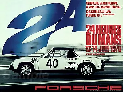 Vintage Porsche Le Mans 1970 Racing A2 Poster Print • £10.98