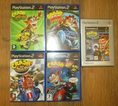 Bundle 5 Crash Bandicoot Games  PS2 Twinsanity Nitro Kart Tag Team Titans Wrath  • £54.99