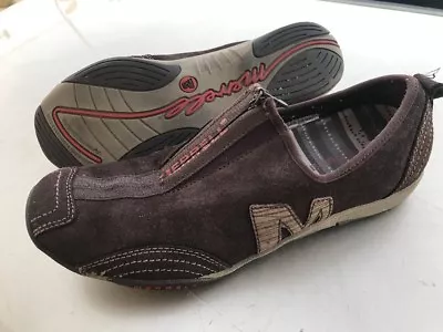 Merrell Women's Barrado Shoes  8.5  Purple Suede Zip Front Slip Ons Flats • $19.99