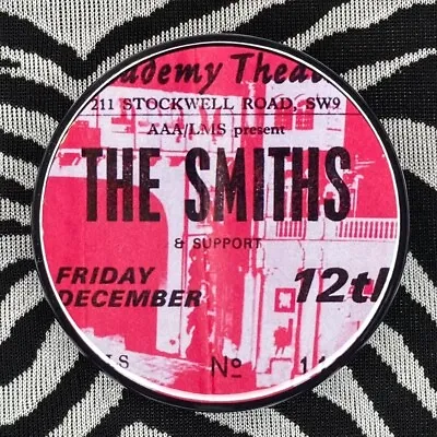 THE SMITHS Concert Ticket Stub Button Badge Morrissey Brixton UK 1986 Tour Pin • $5