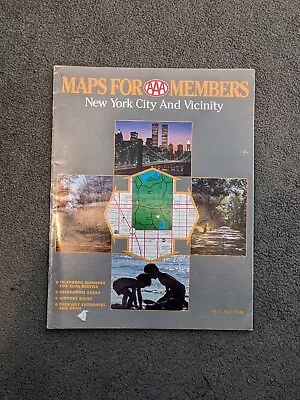 AAA Maps For Members - New York City And Vicinity 1995 • $7