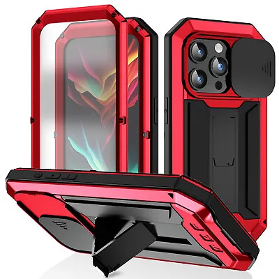Aluminum Stand Full Case Shockproof Heavy Duty For Apple IPhone 15 Pro Max 14 13 • $14.71