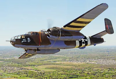 MA2 Military Aircraft WW2 B-25 Mitchell Bomber Plane Poster Print - A2 A3  • £6.95