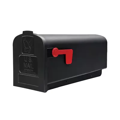 Parsons Black Plastic Medium Mailbox Post Mount Outdoor Residential Mail Box • $18.40