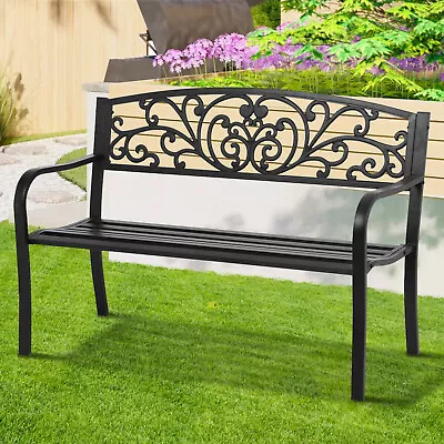 Bench Garden Bench Metal Bench Outdoor Patio Garden Bench Vintage Style Chair  • $102.99