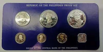 PHILIPPINES 7 Coins 1980 Proof Set KM PS16 MacArthur Centennial 25 Piso • $350