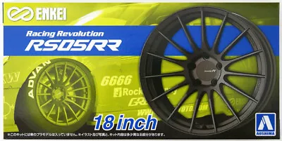 Aoshima 1/24 Model Car Tuned Parts(106) Enkei Racing RS05RR 18 Inch Wheel&Tire • $19.22