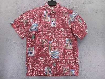 Reyn Spooner Mele Kalikimaka Hawaiian Shirt Mens Medium Christmas 2007 Santa Red • $44.95