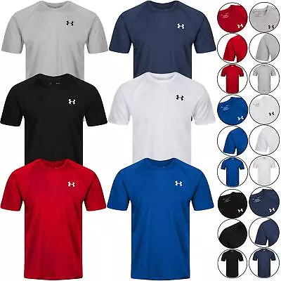 Mens Under Armour T-Shirt Short Sleeve Crew Neck Gym Sport Heat Trap Breathable • £11.99