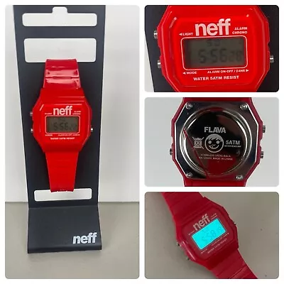 Neff Flava Unisex Adult Red Digital Watch Water Resistant Backlight New • $39.99