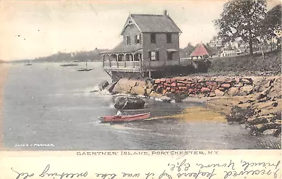 1907 Homes Gaertner Island Portchester NY Post Card Westchester County • $13