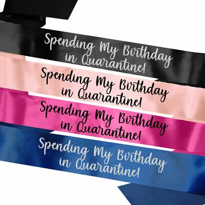 Birthday Sash 18th 21st 30th 40th Lockdown Gift Idea Quarantine Stay At Home • £4.95