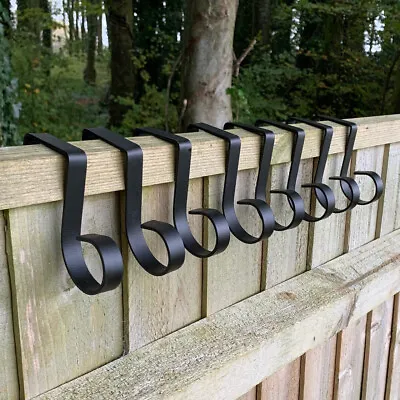 £11.99 • Buy Bracket Fence Panel Garden Metal Hanging Hooks (Set Of 8)